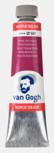 Permanent roodviolet Van Gogh Acrylic Colours / Acrylverf Royal Talens 40 ML Kleur 567