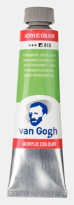 Permanentgroen licht Van Gogh Acrylic Colours / Acrylverf Royal Talens 40 ML Kleur 618