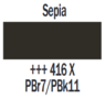 Plakkaatverf Sepia Extra fijn (Gouache Extra fine) Royal Talens 20 ML Kleur 416