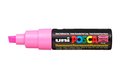 Fluo Pink Schuin afgeslepen punt Posca Acrylverf Marker PC8K Kleur F13