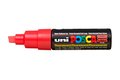 Fluo Red Schuin afgeslepen punt Posca Acrylverf Marker PC8K Kleur F15