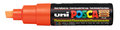 Fluo Orange Schuin afgeslepen punt Posca Acrylverf Marker PC8K Kleur F4