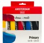 5 x 120 ML Primary set Amsterdam Standard Series Acrylverf