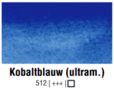 Kobaltblauw Ultramarijn Van Gogh Aquarelverf Napje Kleur 512