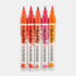 Set van 5 Rood kleuren Ecoline Brushpennen in kunststof etui van Talens_
