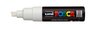 White Schuin afgeslepen punt Posca Acrylverf Marker PC8K Kleur 1_