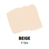 Beige Schuin afgeslepen punt Posca Acrylverf Marker PC8K Kleur 45_