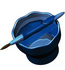 Blauwe vouwbare watercup / waterbeker Faber-Castell Clic&Go _