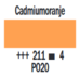 Cadmiumoranje Cobra Artist watermengbare olieverf 40 ML (S 4) Kleur 211_