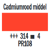 Cadmiumrood Middel Cobra Artist watermengbare olieverf 40 ML (S 4) Kleur 314_