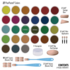Inhoud van 27 Shades / Schaduw kleuren set van PanPastel Set 209
