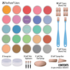 Inhoud van 25 Light en Medium / licht en midden kleuren set van PanPastel Set 210