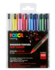 Uni Posca PC-1MR set van 8 verfmarkers in basiskleuren met extra-fijne punt – perfect voor nauwkeurig tekenen en sch