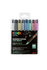 Uni Posca Marker (extra fijn) Pen set van 8 markers Basis kleuren PC-1MR_